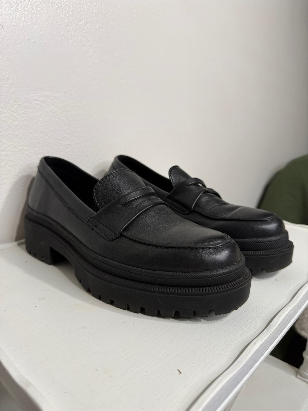 Patina Zoe Chunky Loafers Black Size 8